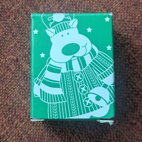 Avon Holiday Ornament Reindeer Soap Christmas 1 oz NEW Green - Picture 3 of 6